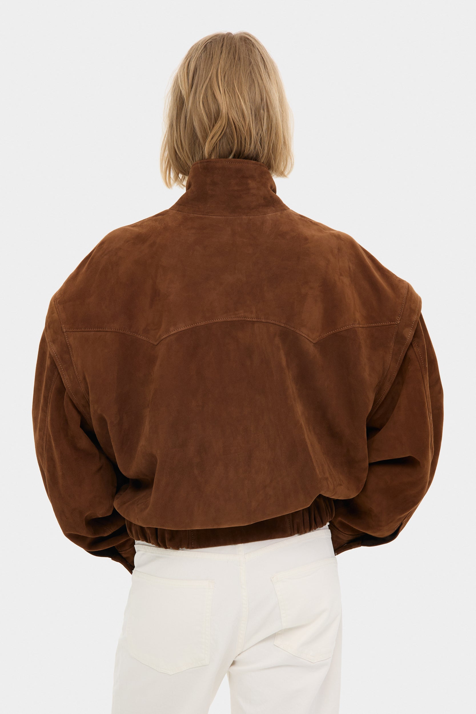 Rachel elongated transformable bomber jacket