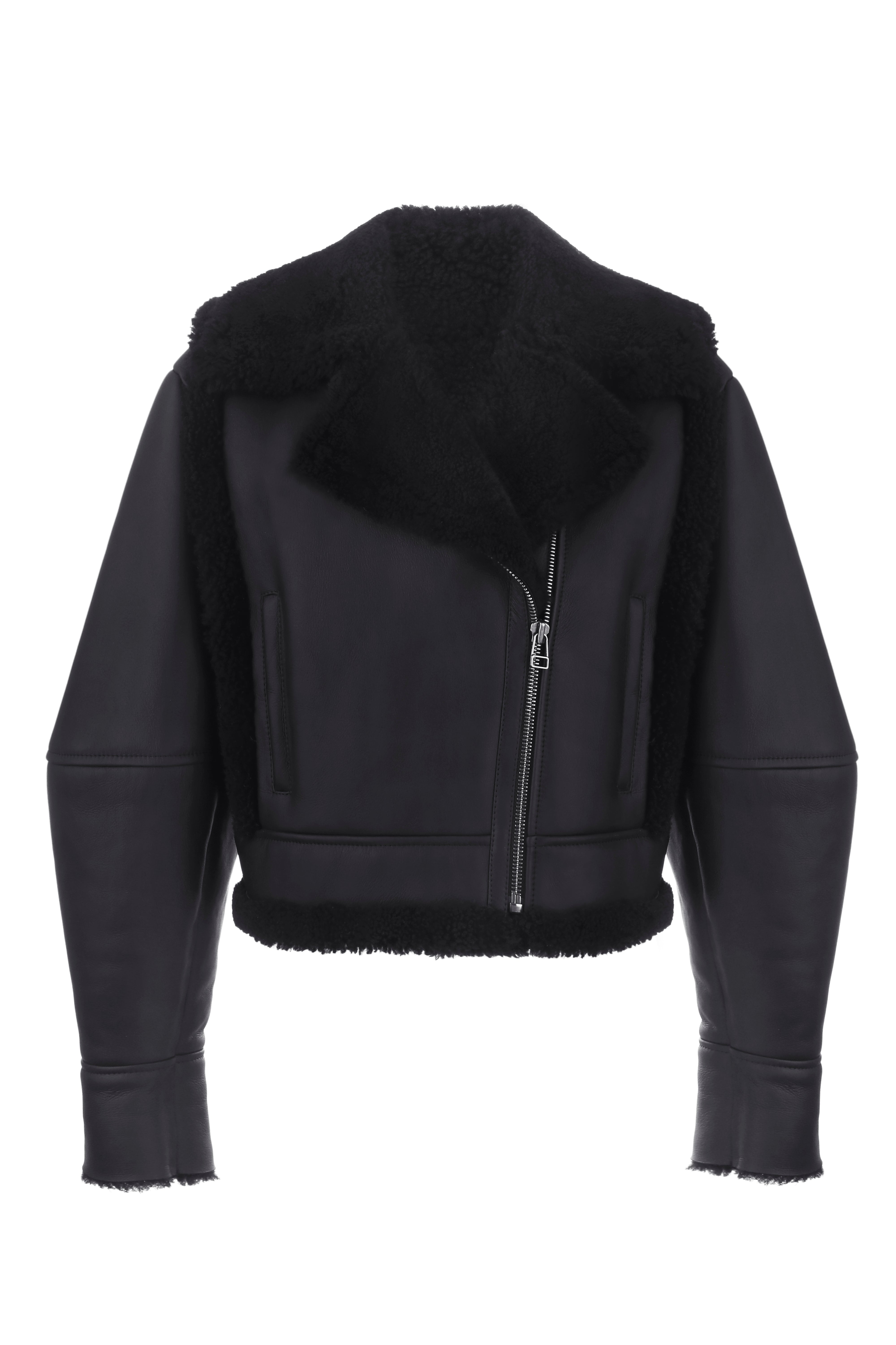 Signature cropped shearling jacket (1502/2)