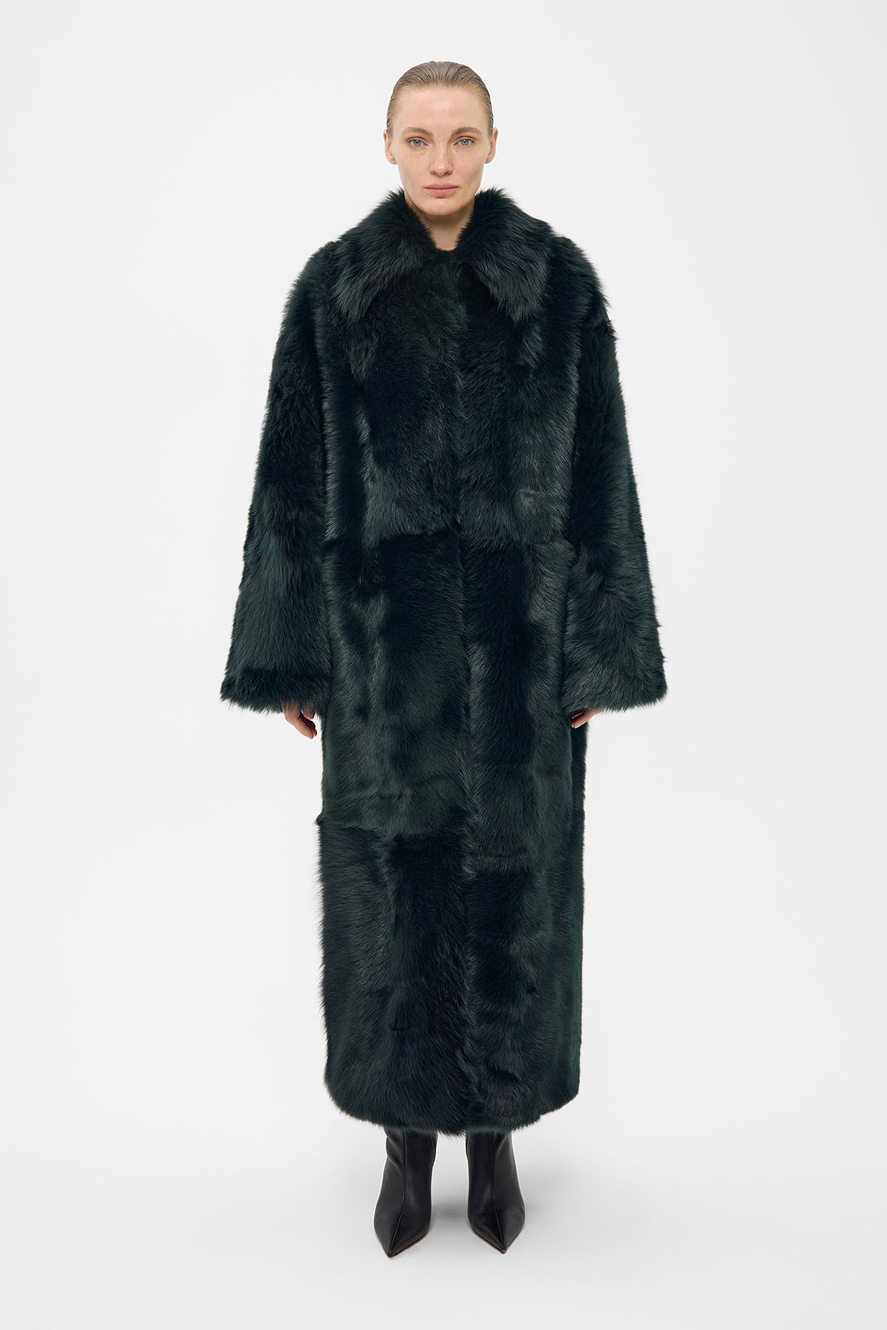 Raven Toscana green fur coat(2313/6)