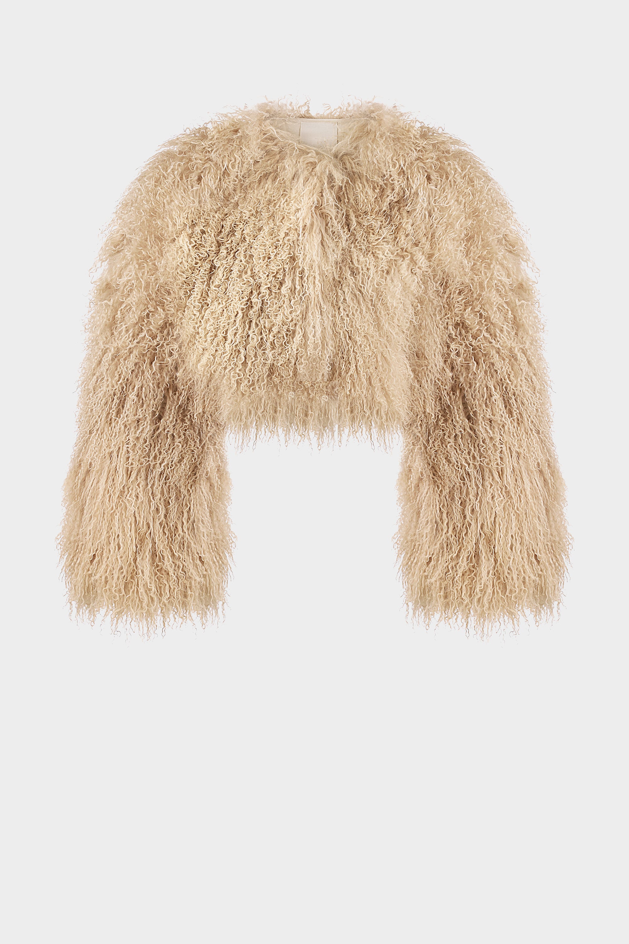 HANNAH SHEARLING CAPE COAT IN BEIGE (2217/3)