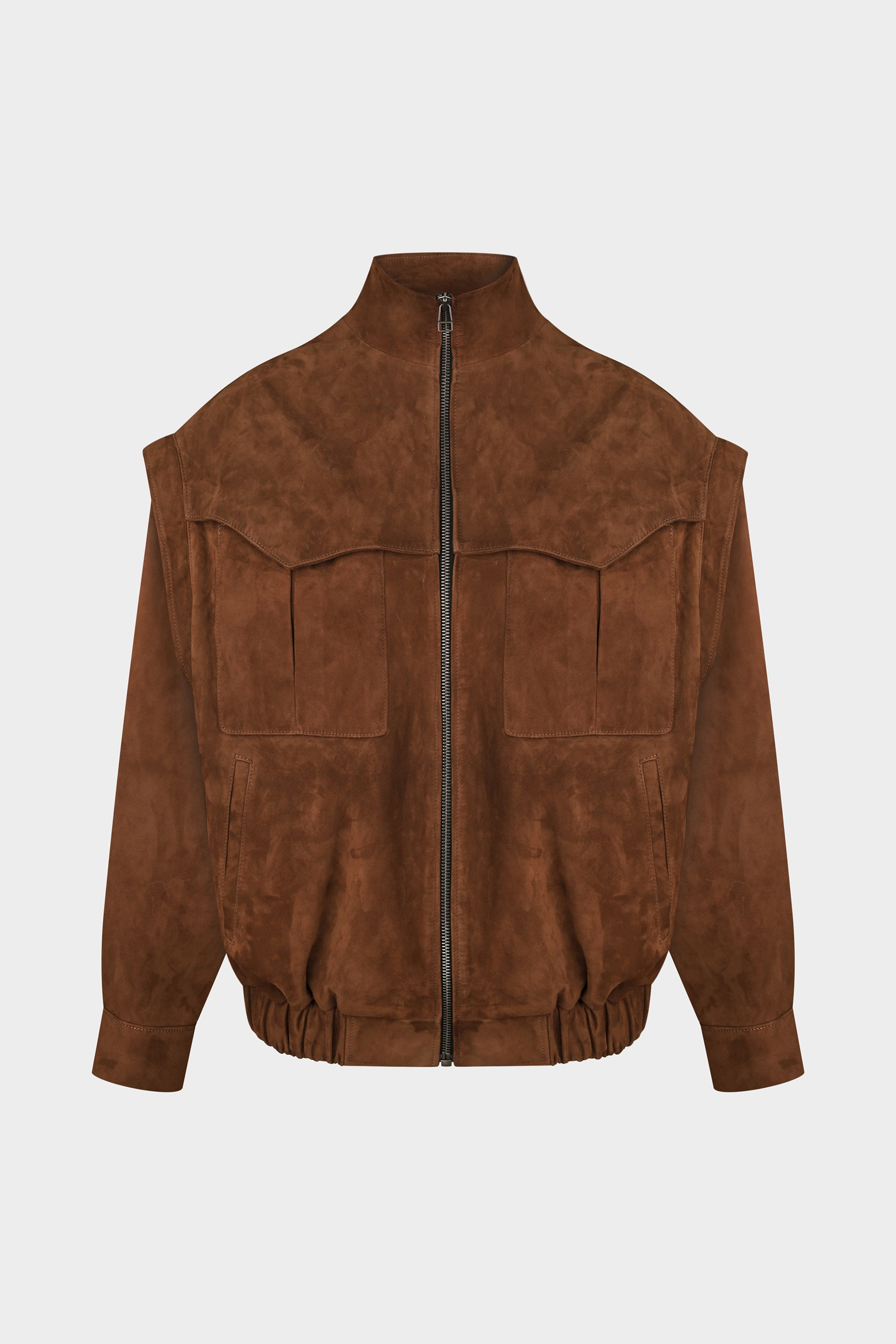 Rachel elongated transformable bomber jacket
