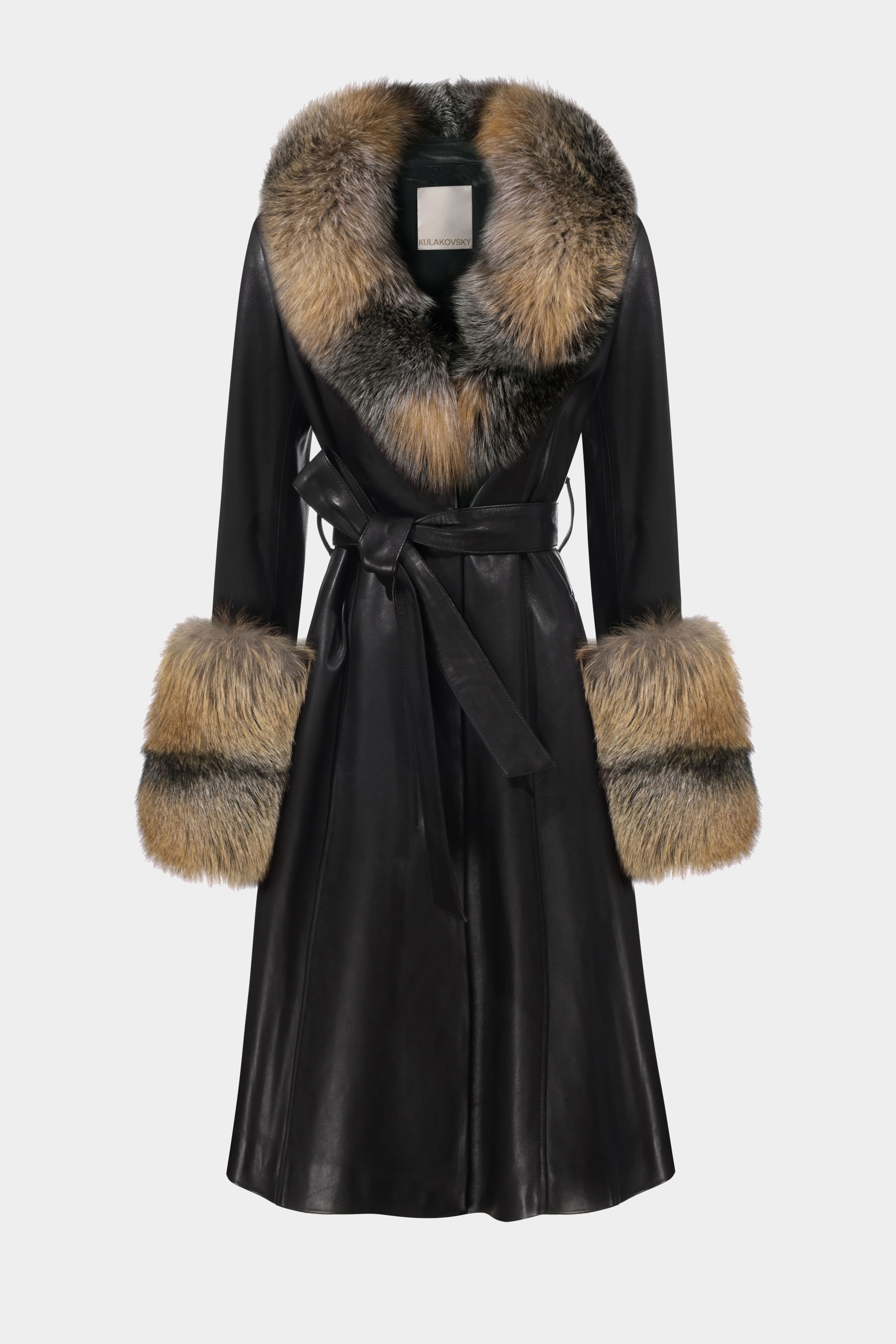 NOELLE UPCYCLED FUR-TRIMMED COAT(FW26.2.1-3)