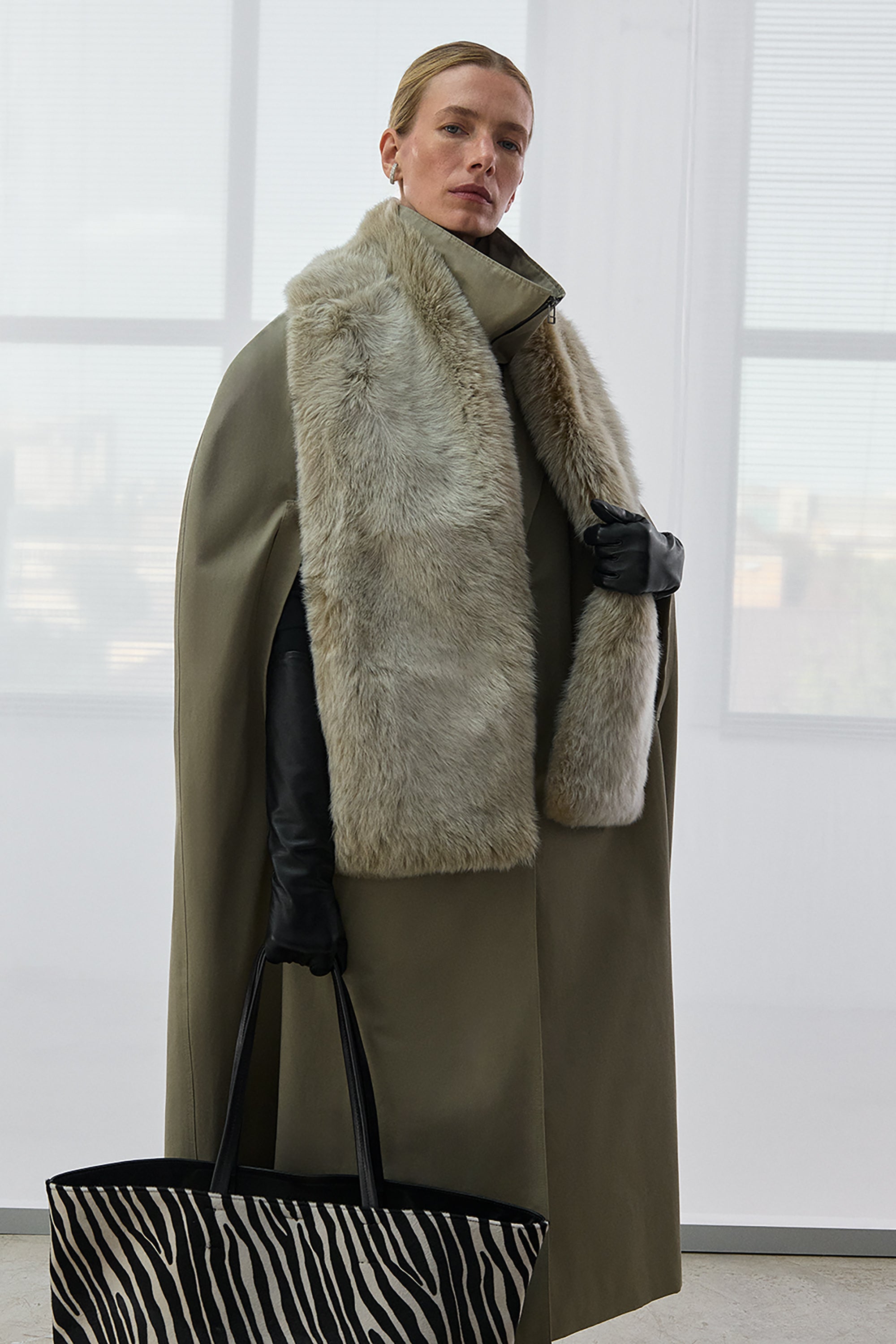 BLAIN SHEARLING SCARF(FW26.37.9)