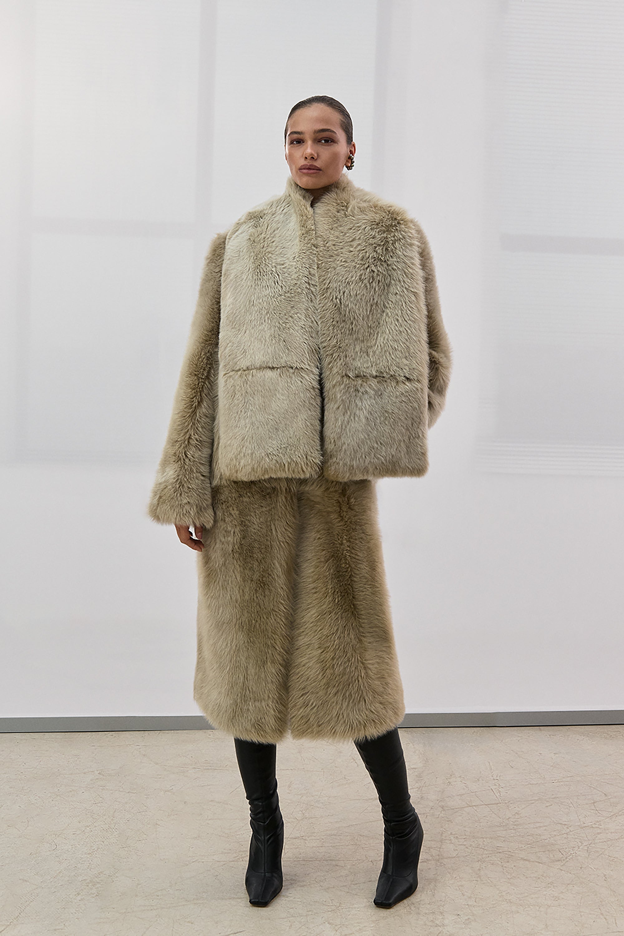 BLAIN SHEARLING SCARF(FW26.37.9)