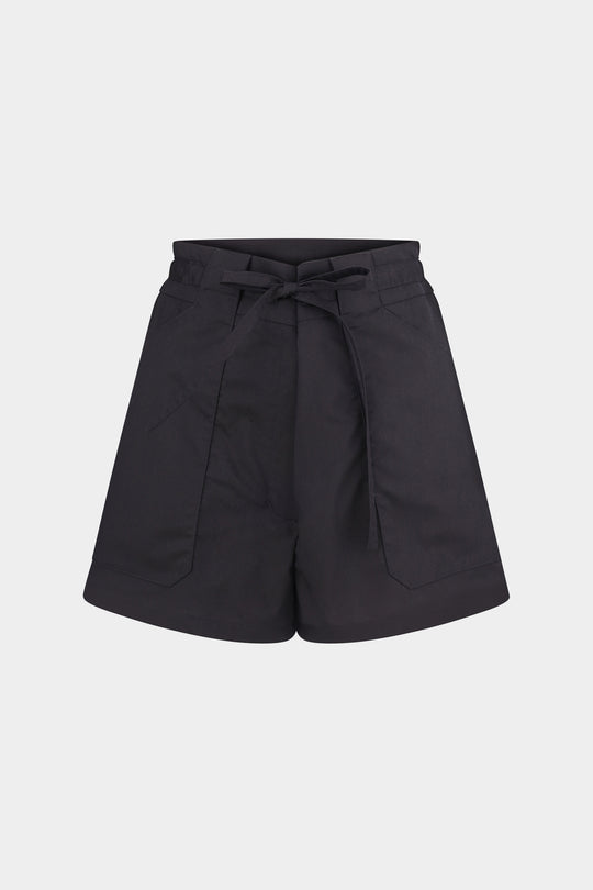 KIRA COTTON MINI SHORTS IN BLACK