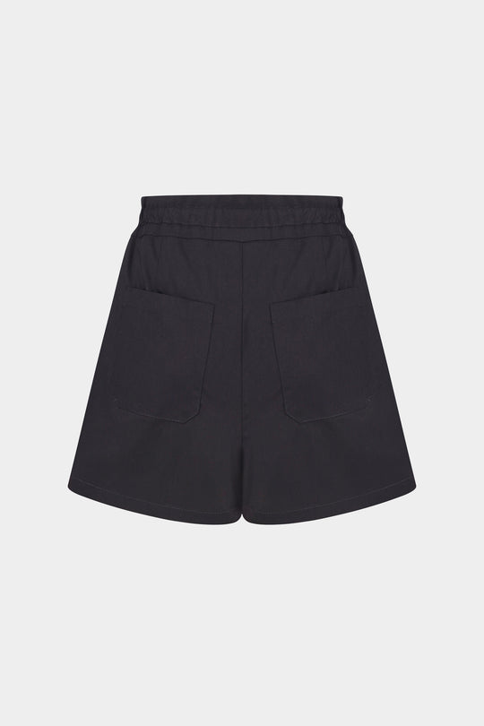 KIRA COTTON MINI SHORTS IN BLACK