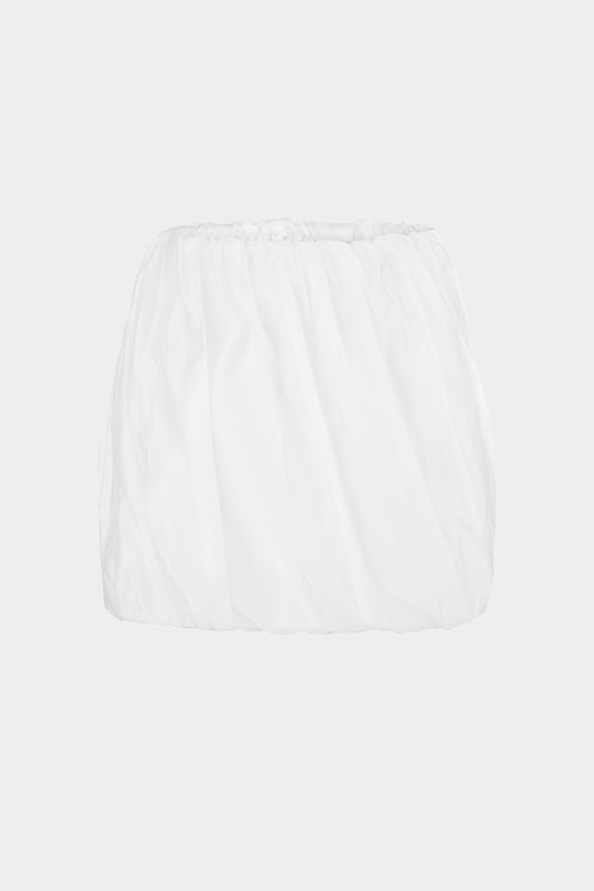 AGATHA MINI SWIRL SKIRT IN WHITE