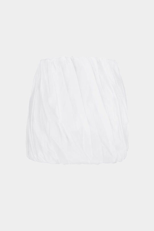 AGATHA MINI SWIRL SKIRT IN WHITE