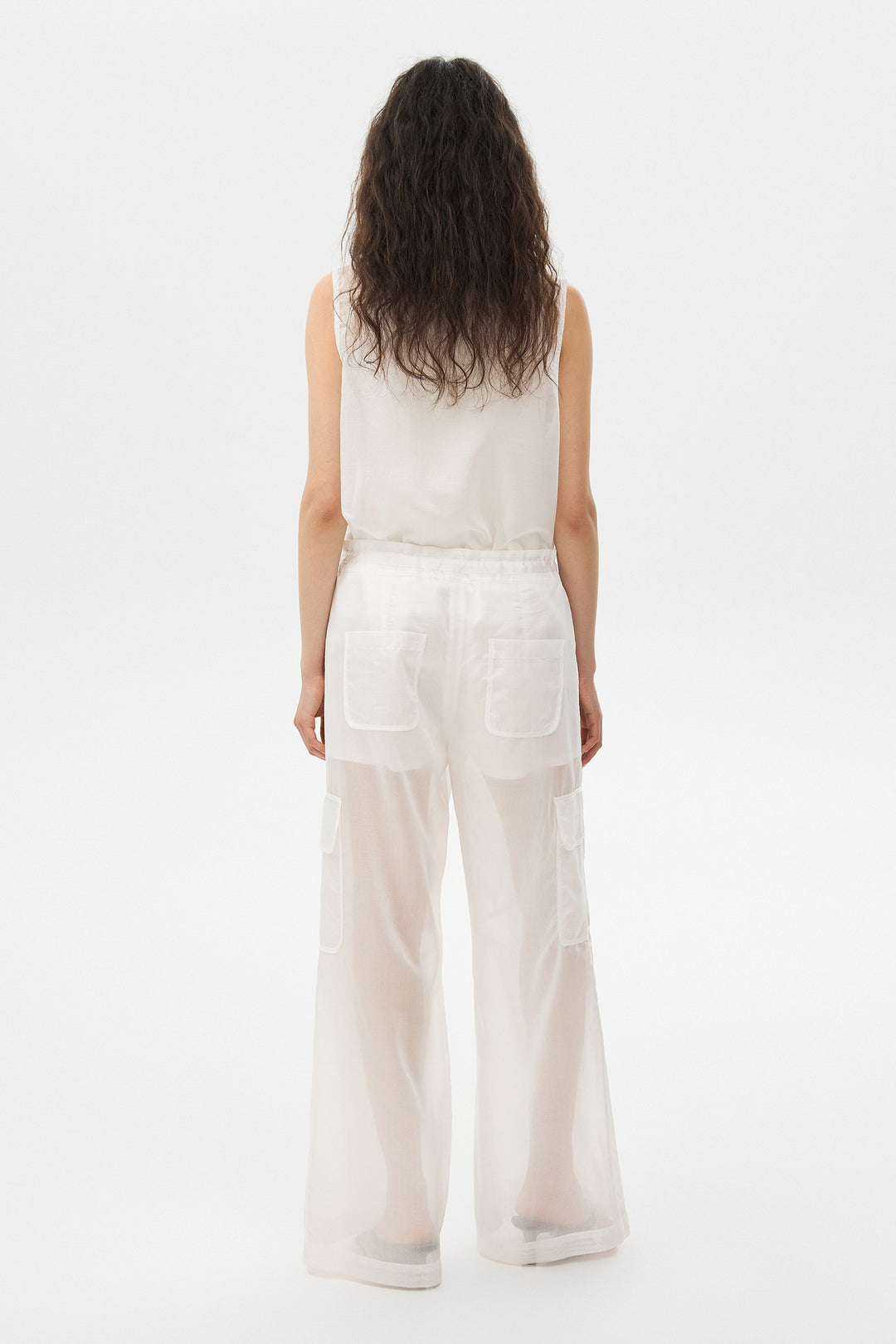 SALI BATISTE CARGO PANTS IN WHITE