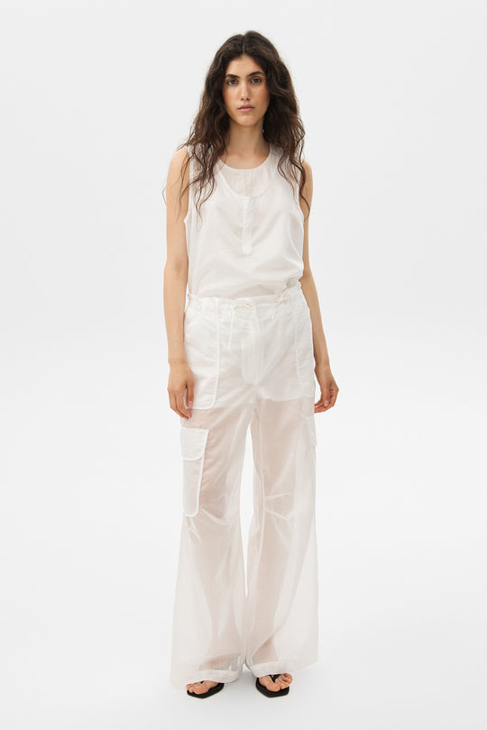 SALI BATISTE CARGO PANTS IN WHITE