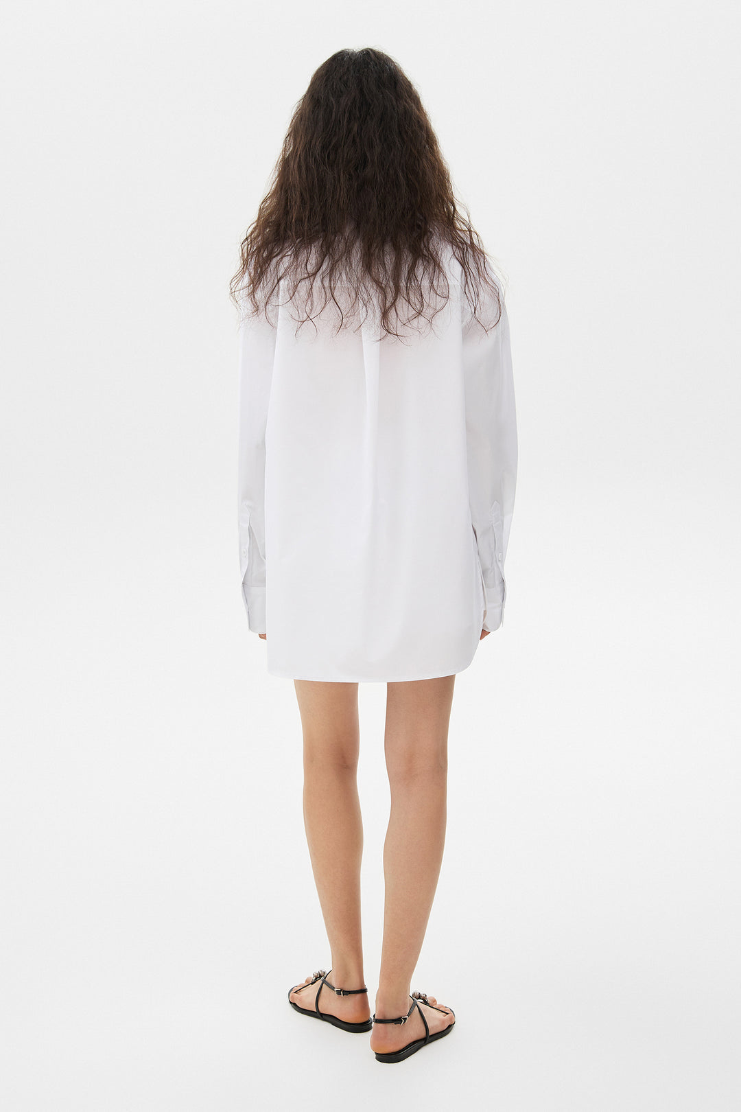 GANNA LAYERED COTTON SHIRT IN WHITE