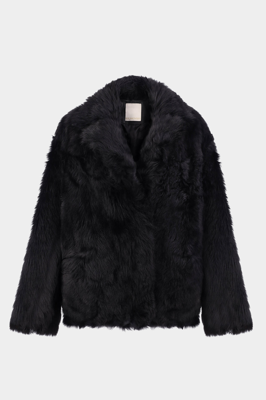 GABBY SHEARLING COAT IN OBSIDIAN BLACK