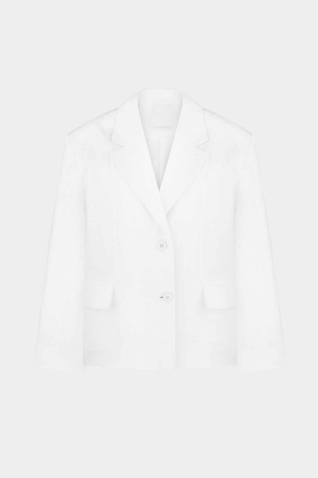 YASYA LINEN BLAZER IN WHITE