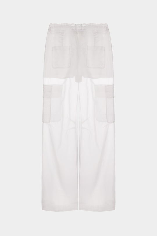 SALI BATISTE CARGO PANTS IN WHITE