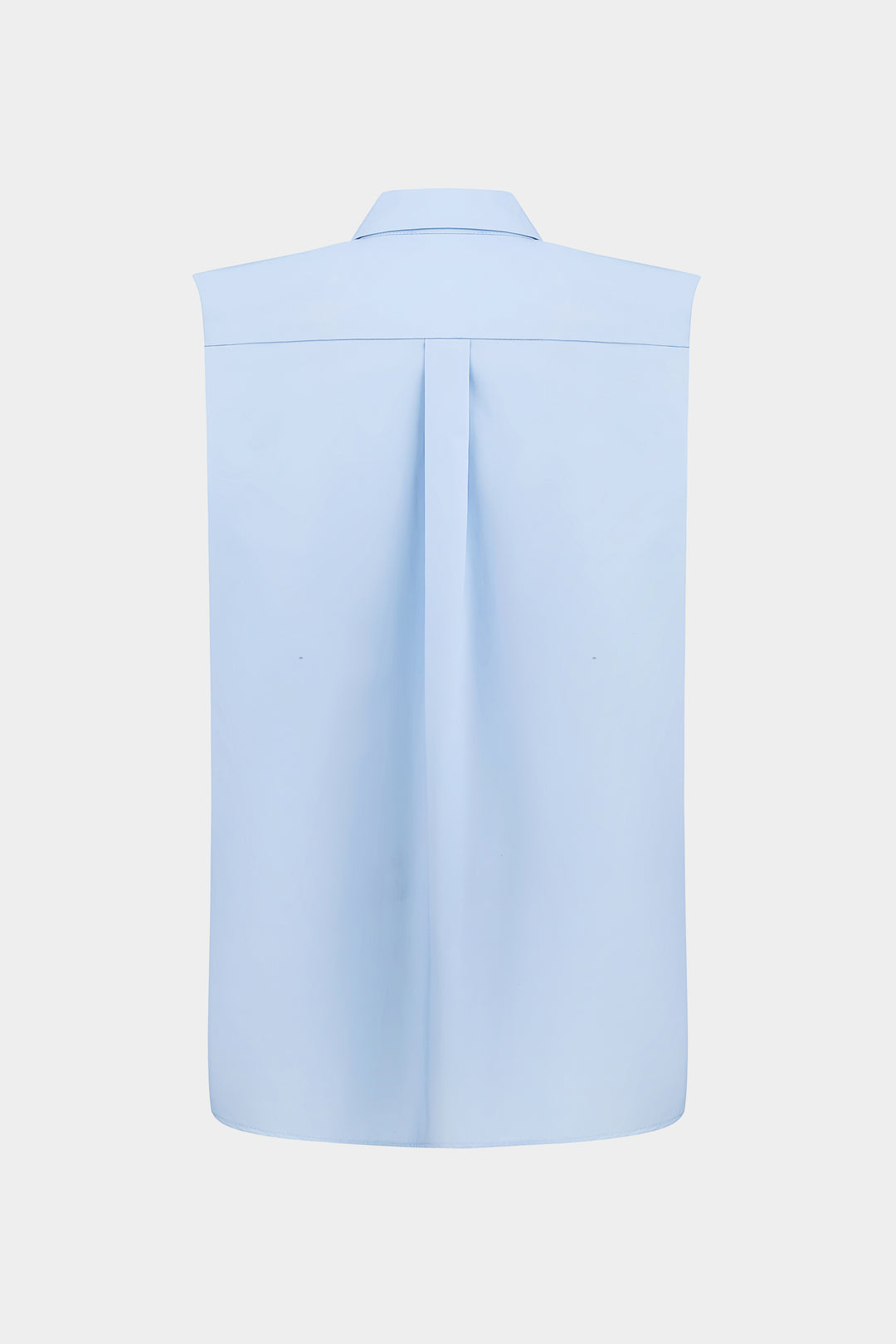 VIKI SLEEVELESS MINI SHIRT-DRESS IN BLUE