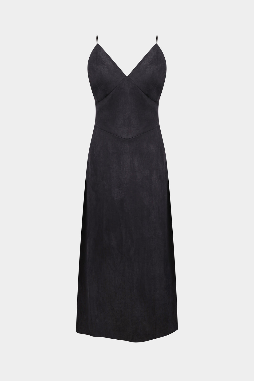 ISHA SATIN SUNDRESS IN BLACK