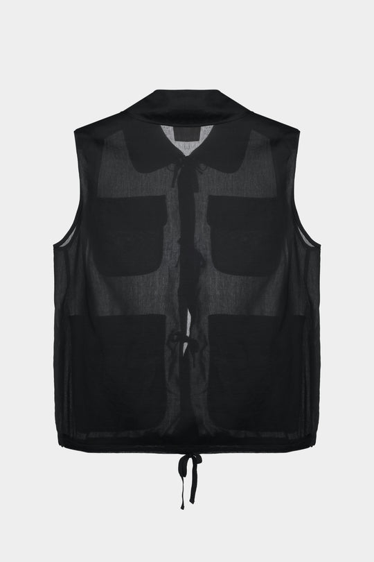 MAYA CARGO VEST IN BLACK