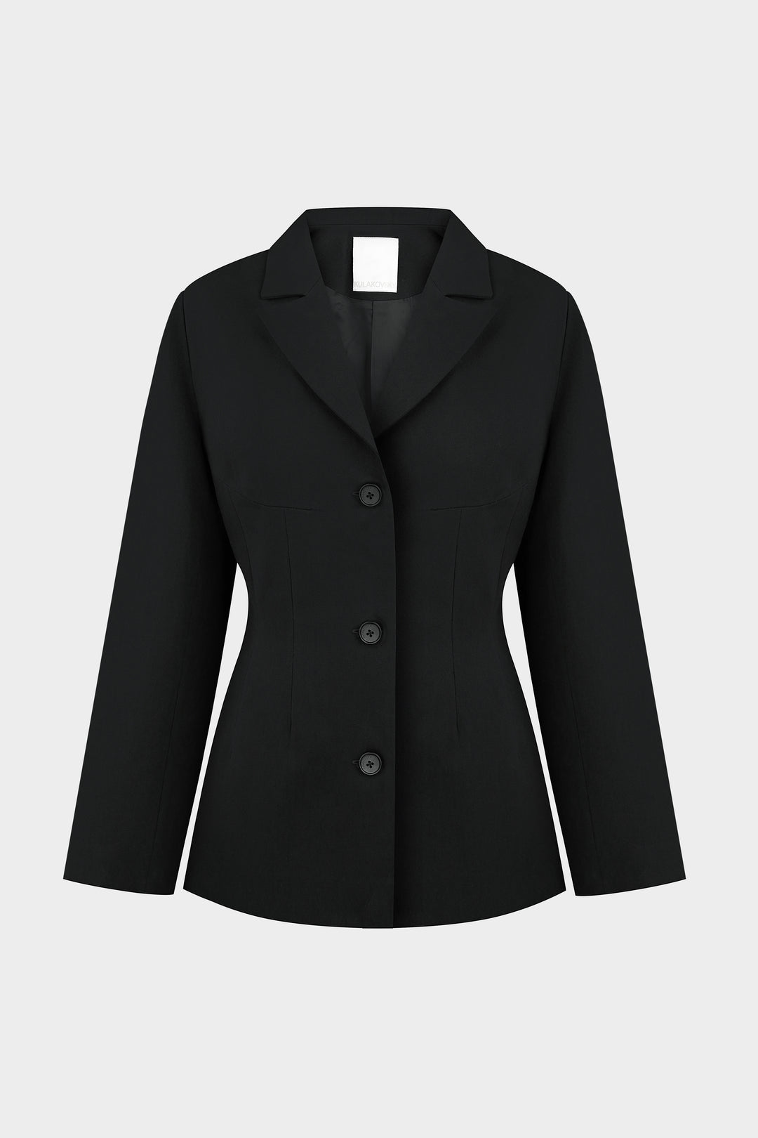 GIA COTTON BLAZER JACKET IN BLACK