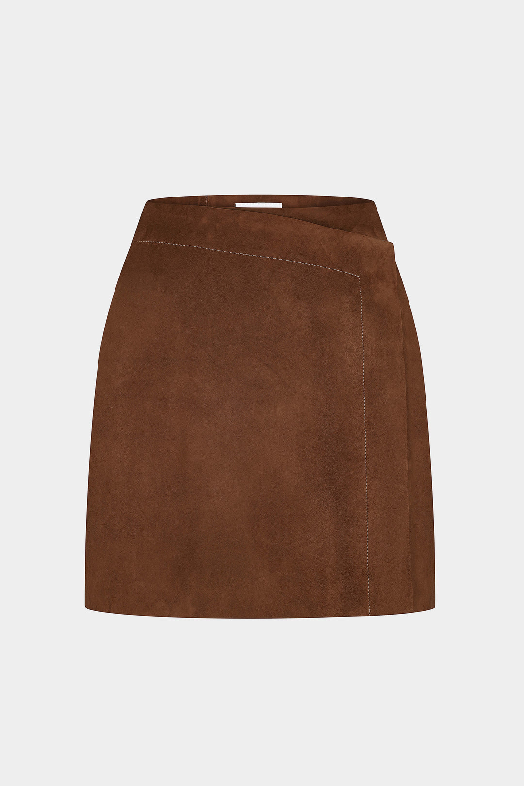 KAREN SUEDE MINI SKIRT IN WHISKEY BROWN