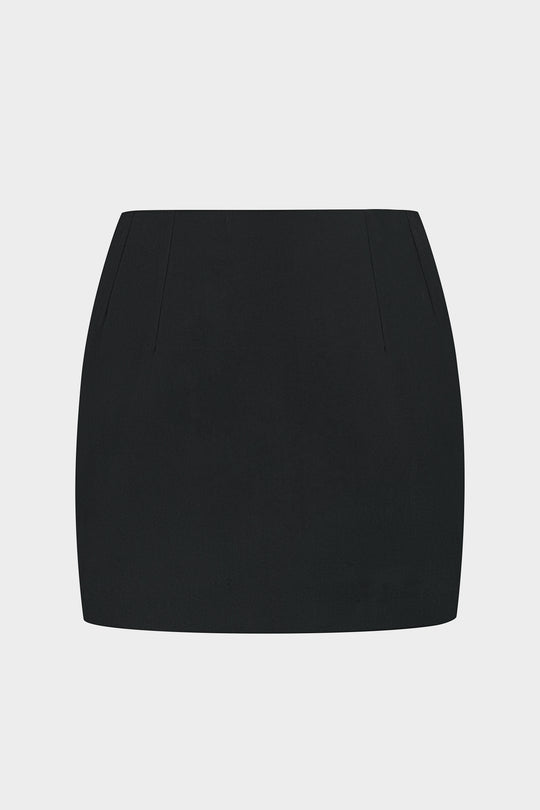 MACY COTTON MINI SKIRT IN BLACK