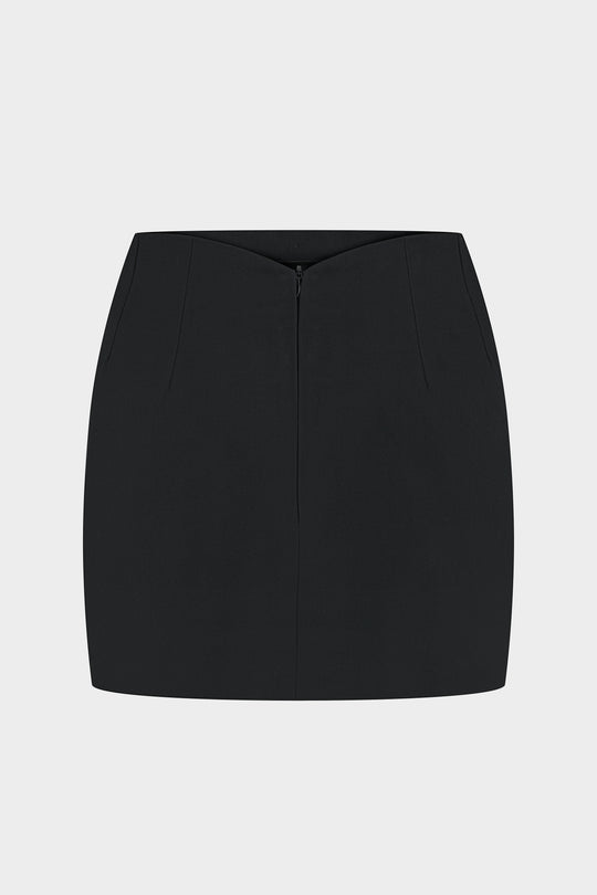 MACY COTTON MINI SKIRT IN BLACK