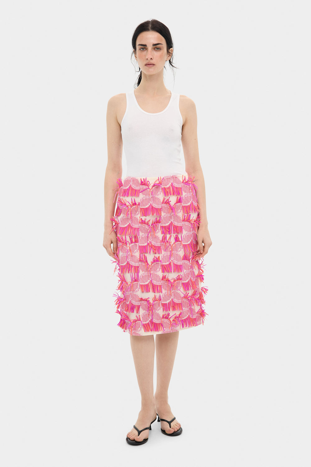 DOLLY KNEE-LENGTH SKIRT IN PINK