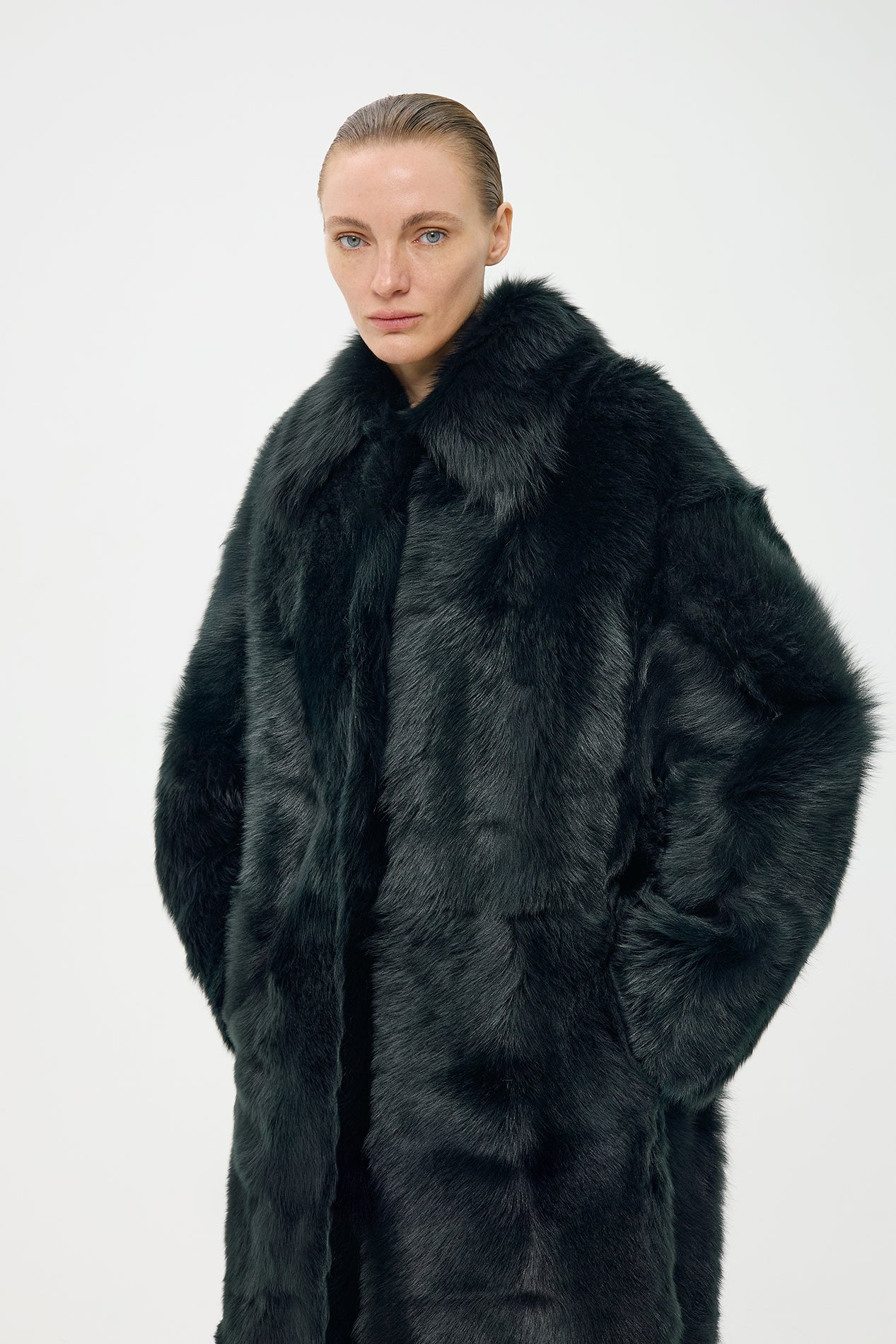 Raven Toscana green fur coat(2313/6)