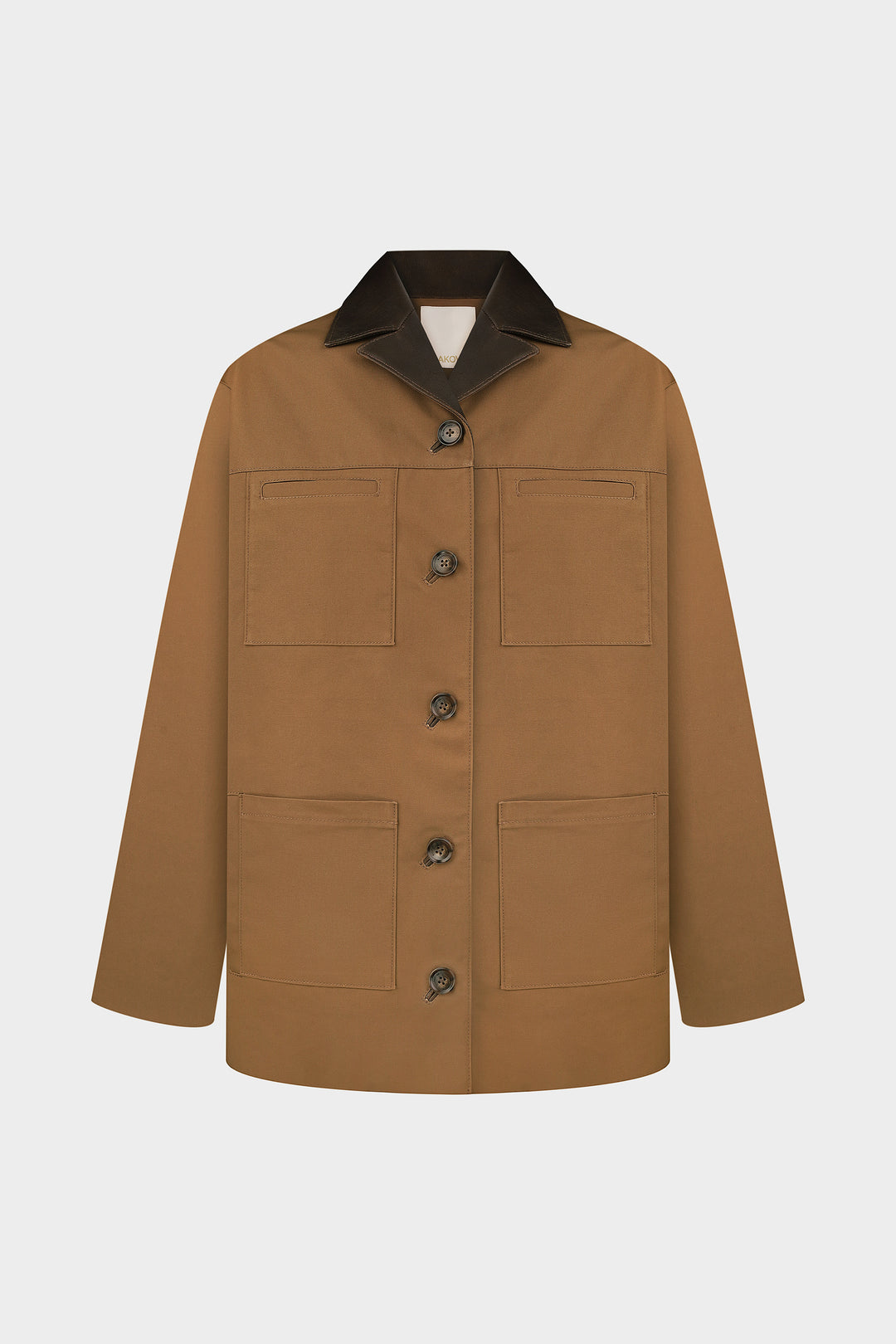 VINCENT CANVAS JACKET WITH 4 POCKETS IN BROWN