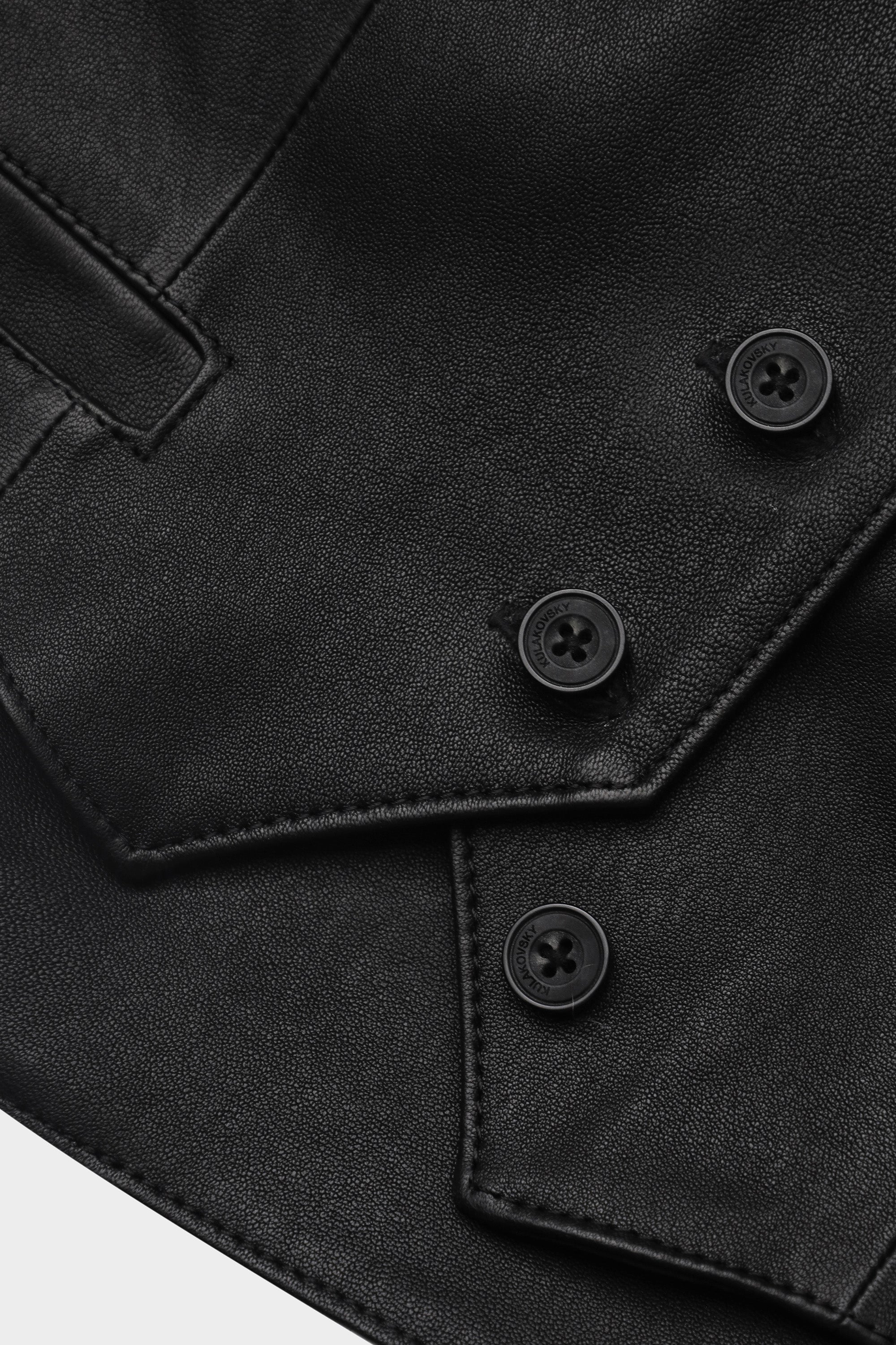 Esther leather vest, black