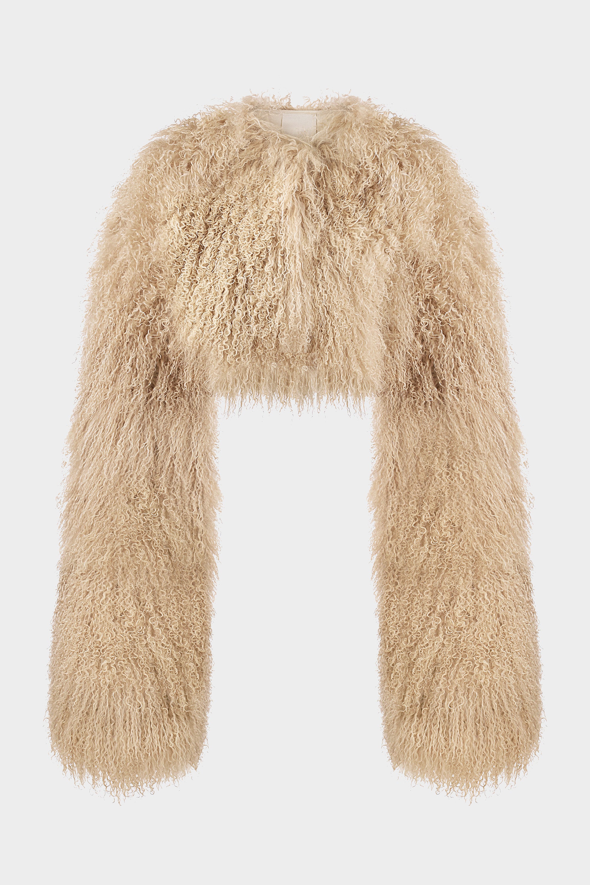 HANNAH SHEARLING CAPE COAT IN BEIGE (2217/3)