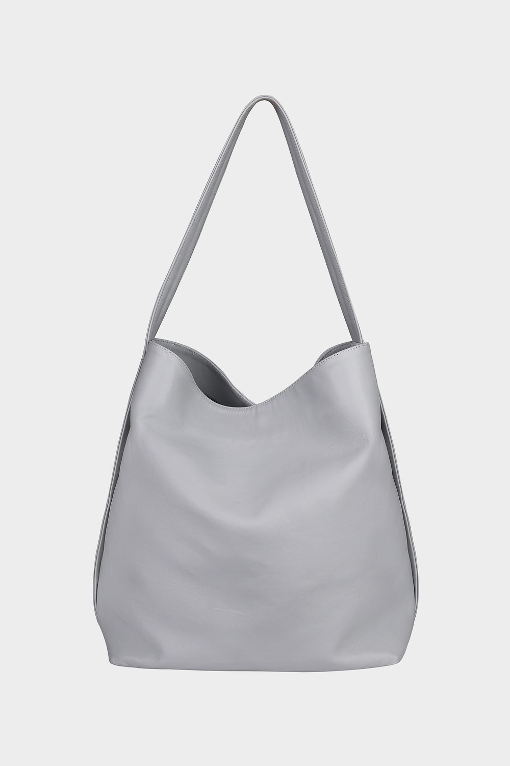 ANNIE LEATHER SHOPPER BAG IN PASTEL BLUE