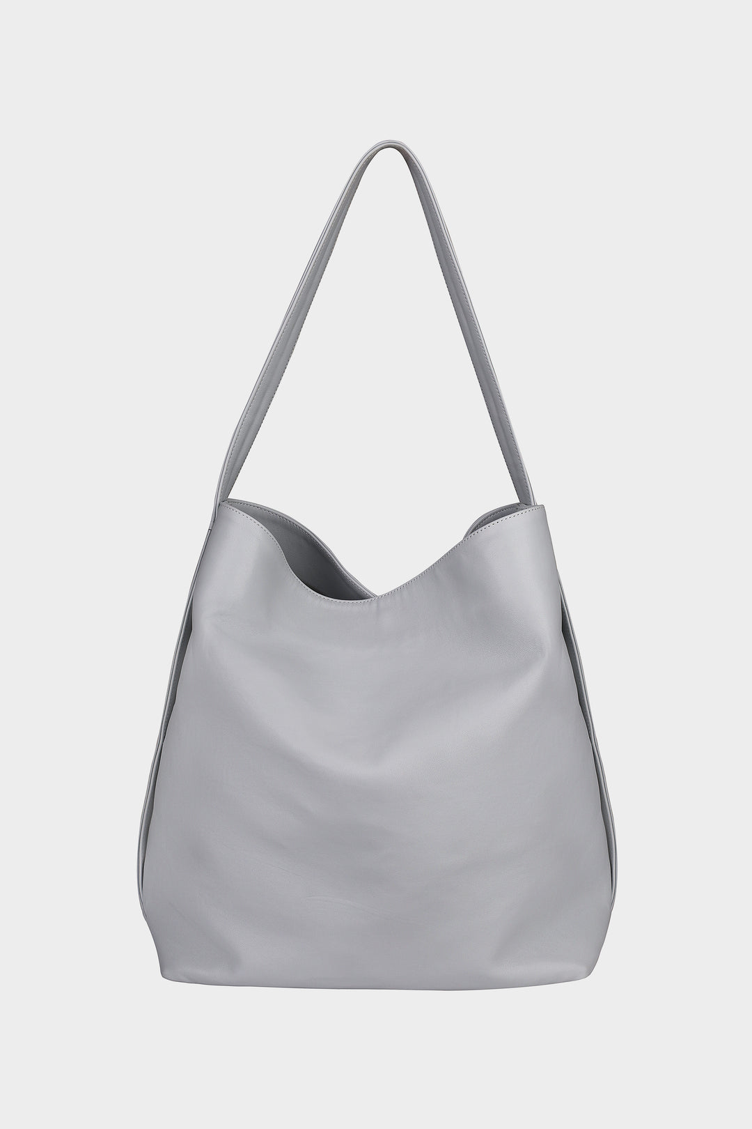 ANNIE LEATHER SHOPPER BAG IN PASTEL BLUE