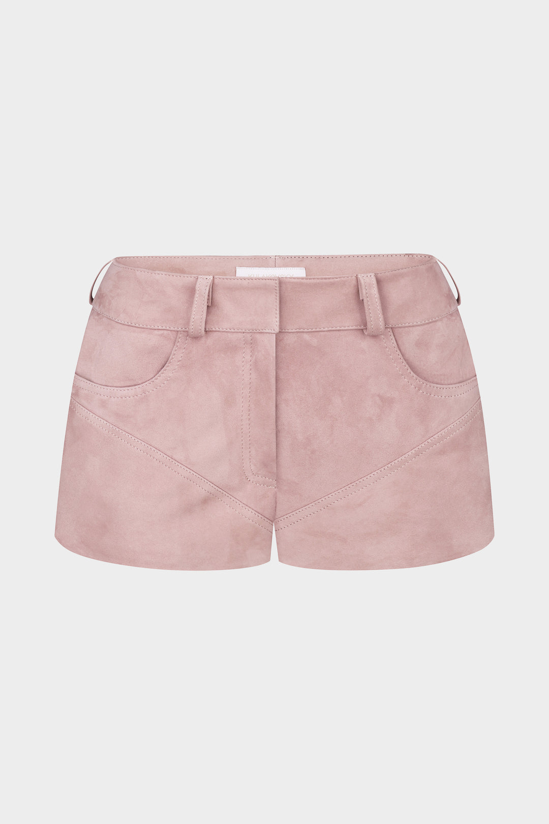 MILEY MINI SUEDE SHORTS IN DUST PINK