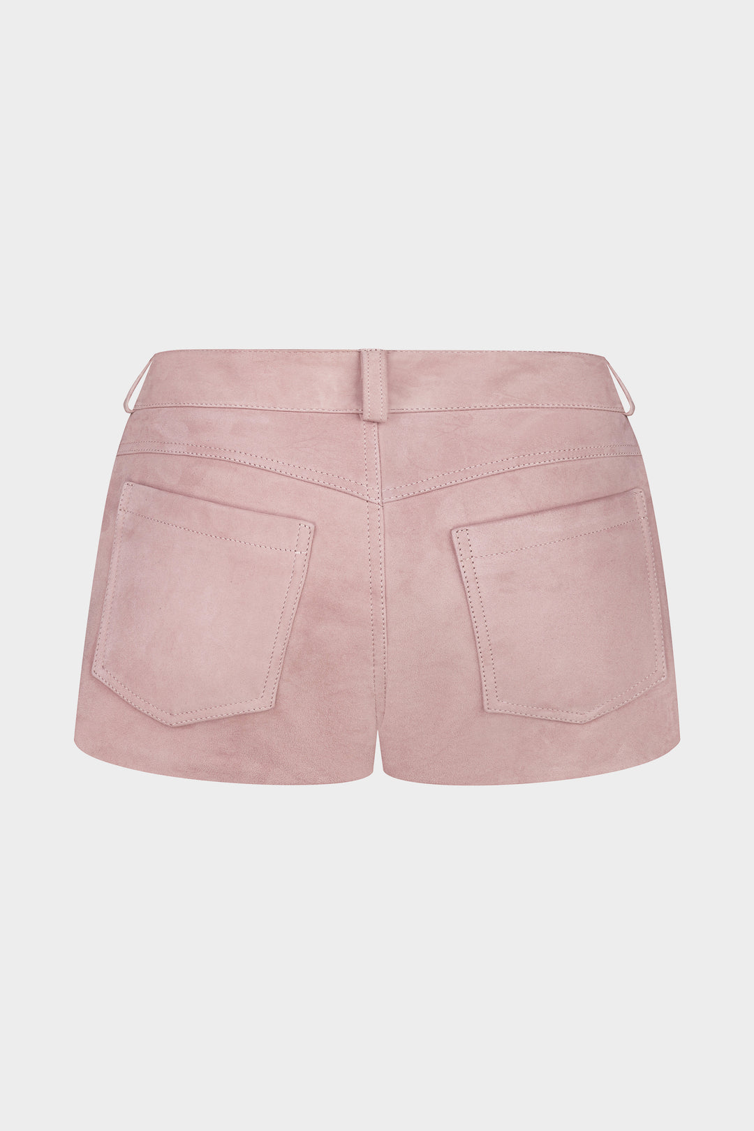 MILEY MINI SUEDE SHORTS IN DUST PINK