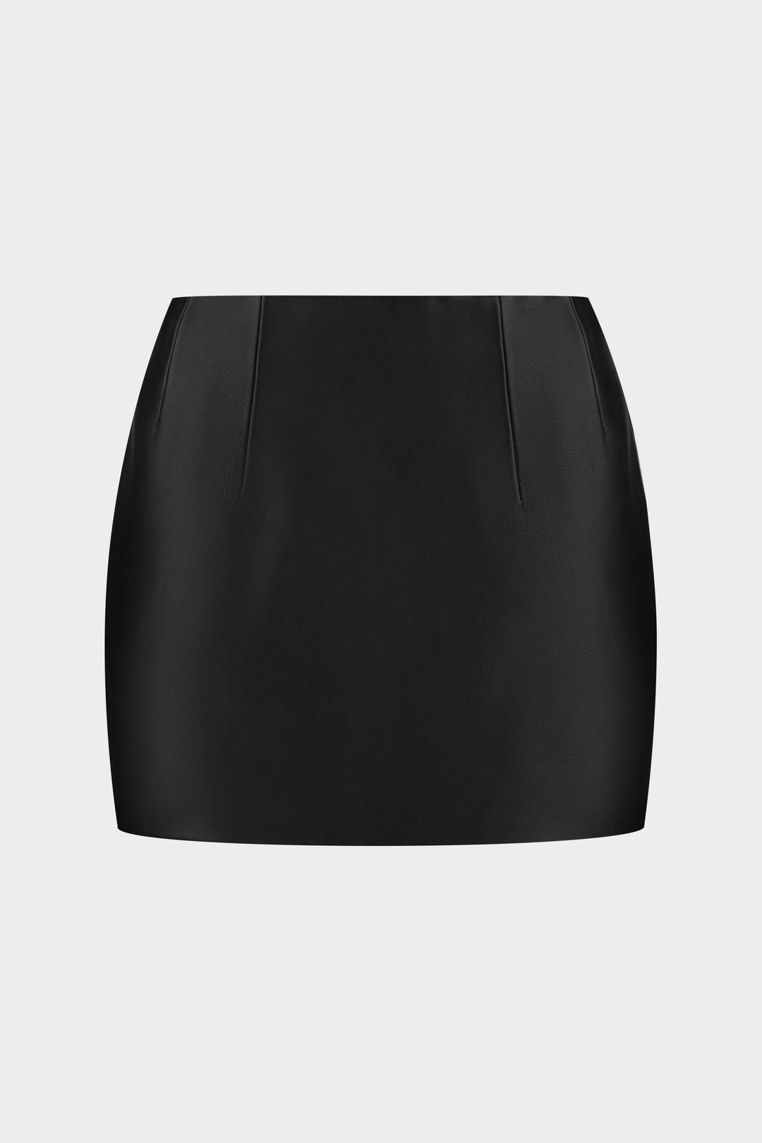 MACY LEATHER MINI SKIRT IN BLACK