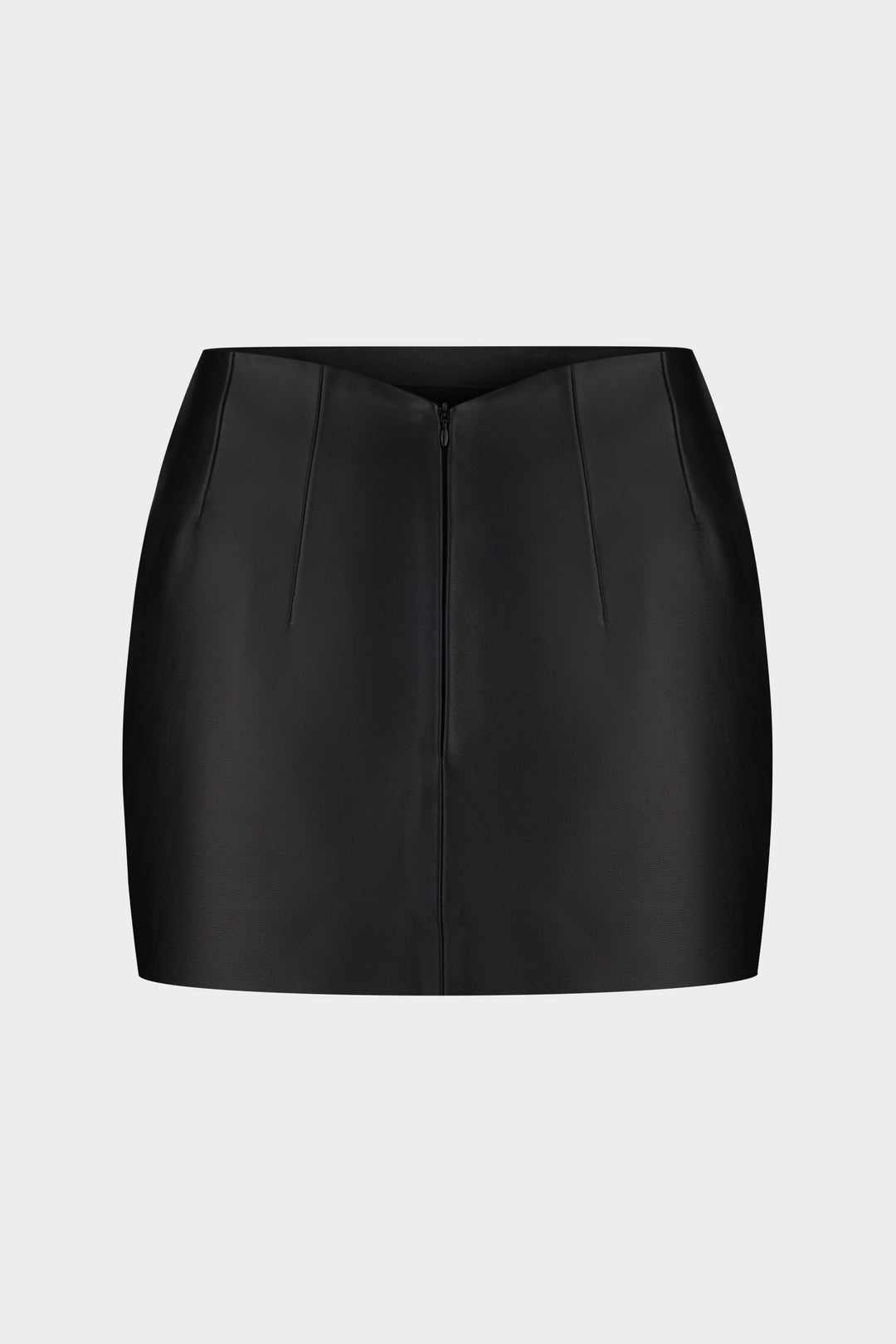 MACY LEATHER MINI SKIRT IN BLACK