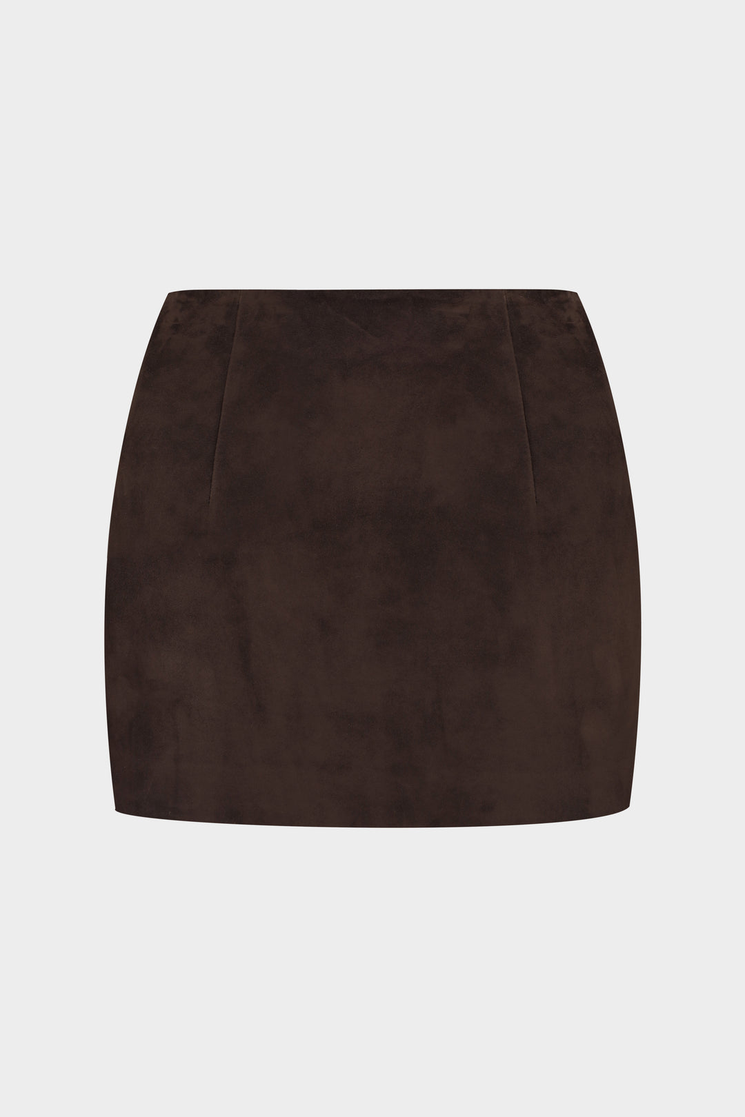 MACY SUEDE MINI SKIRT IN DARK BROWN