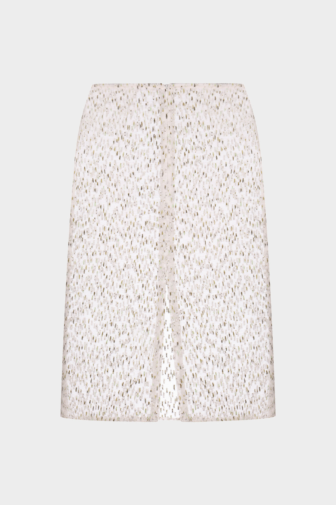 DOTTIE GAUZY KNEE-LENGHT SKIRT IN WHITE