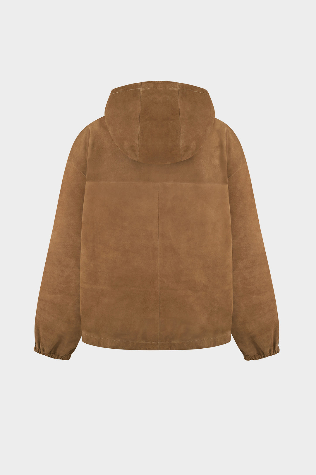 MARIO SUEDE HOODED JACKET IN TOBACCO