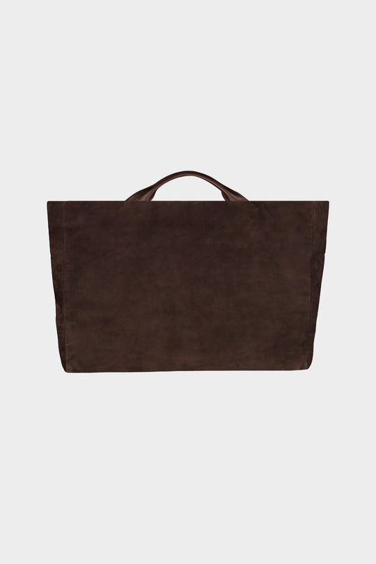 BROWNIE MEDIUM SUEDE BAG IN DARK BROWN