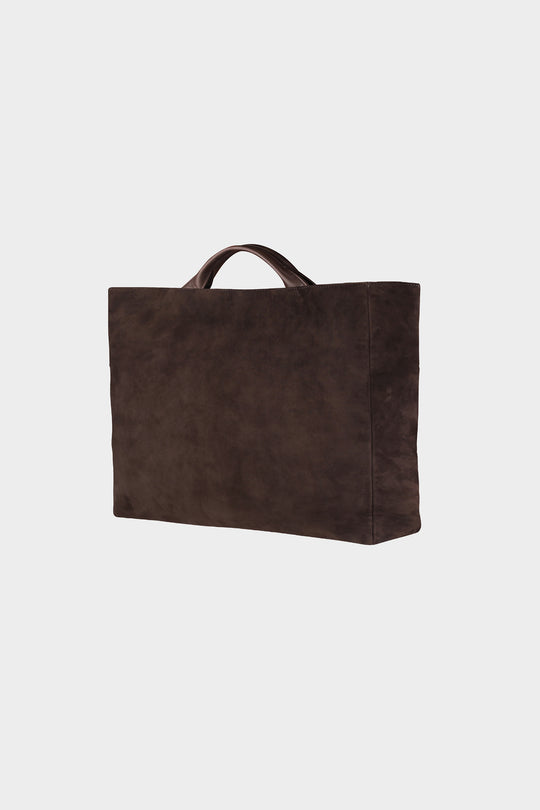 BROWNIE MEDIUM SUEDE BAG IN DARK BROWN