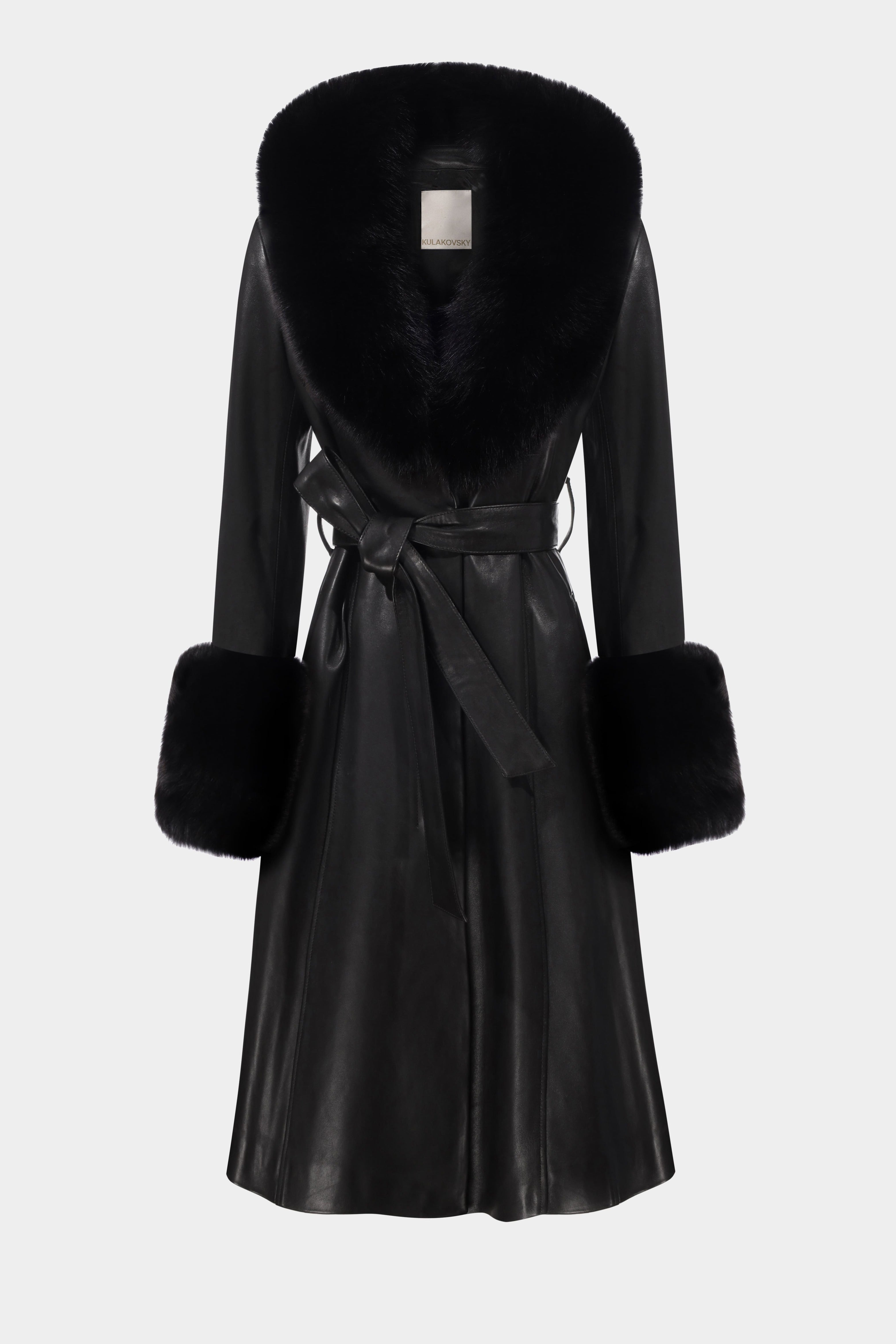 NOELLE UPCYCLED FUR-TRIMMED COAT(FW26.2.1-3)
