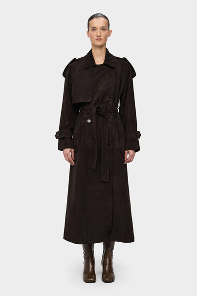 aere eco suede half coat ブラック Wool-Like Flare Sleeve Coat – axes femme from JAPAN
