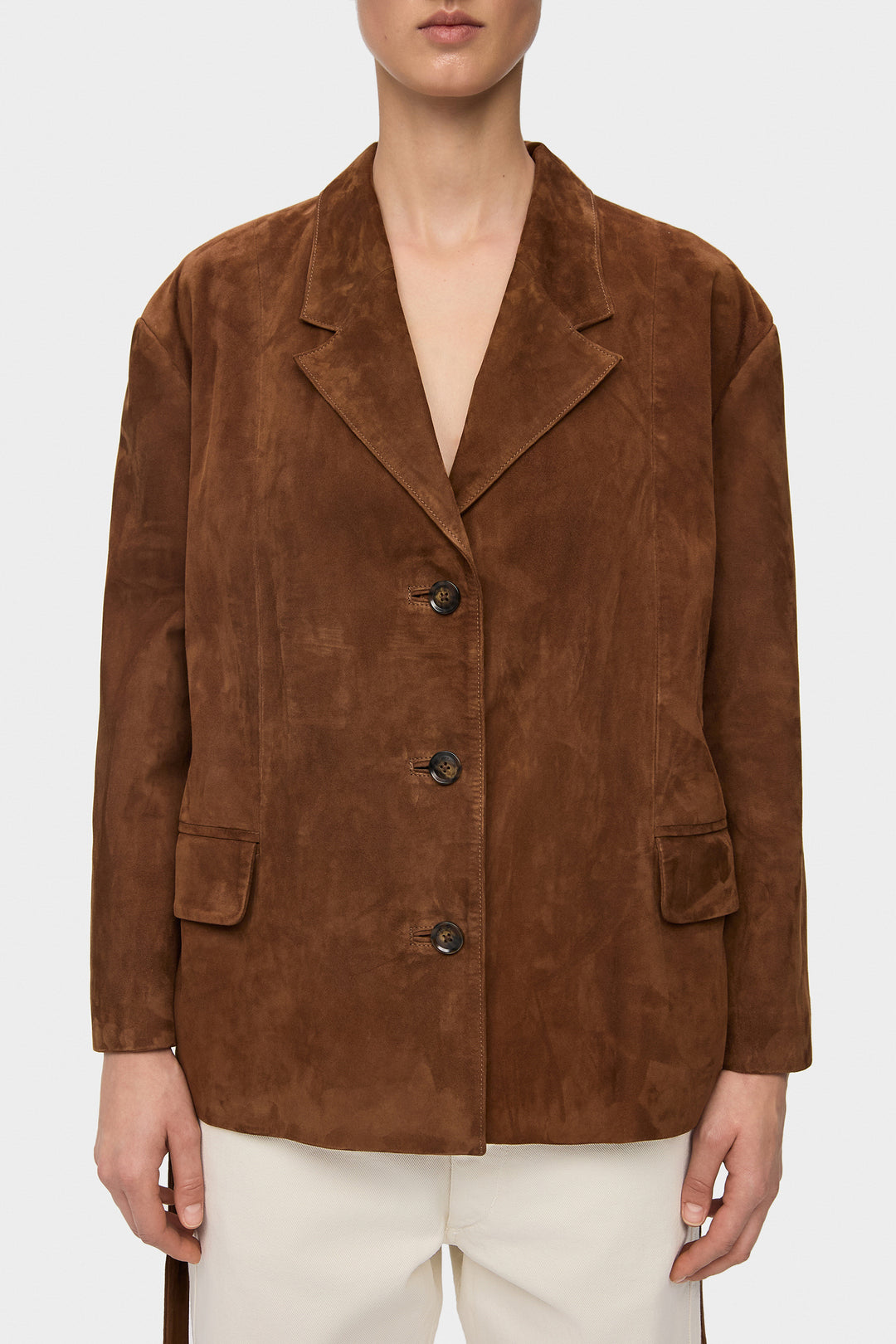 AMBITION OVERSIZED SUEDE BELTED JACKET