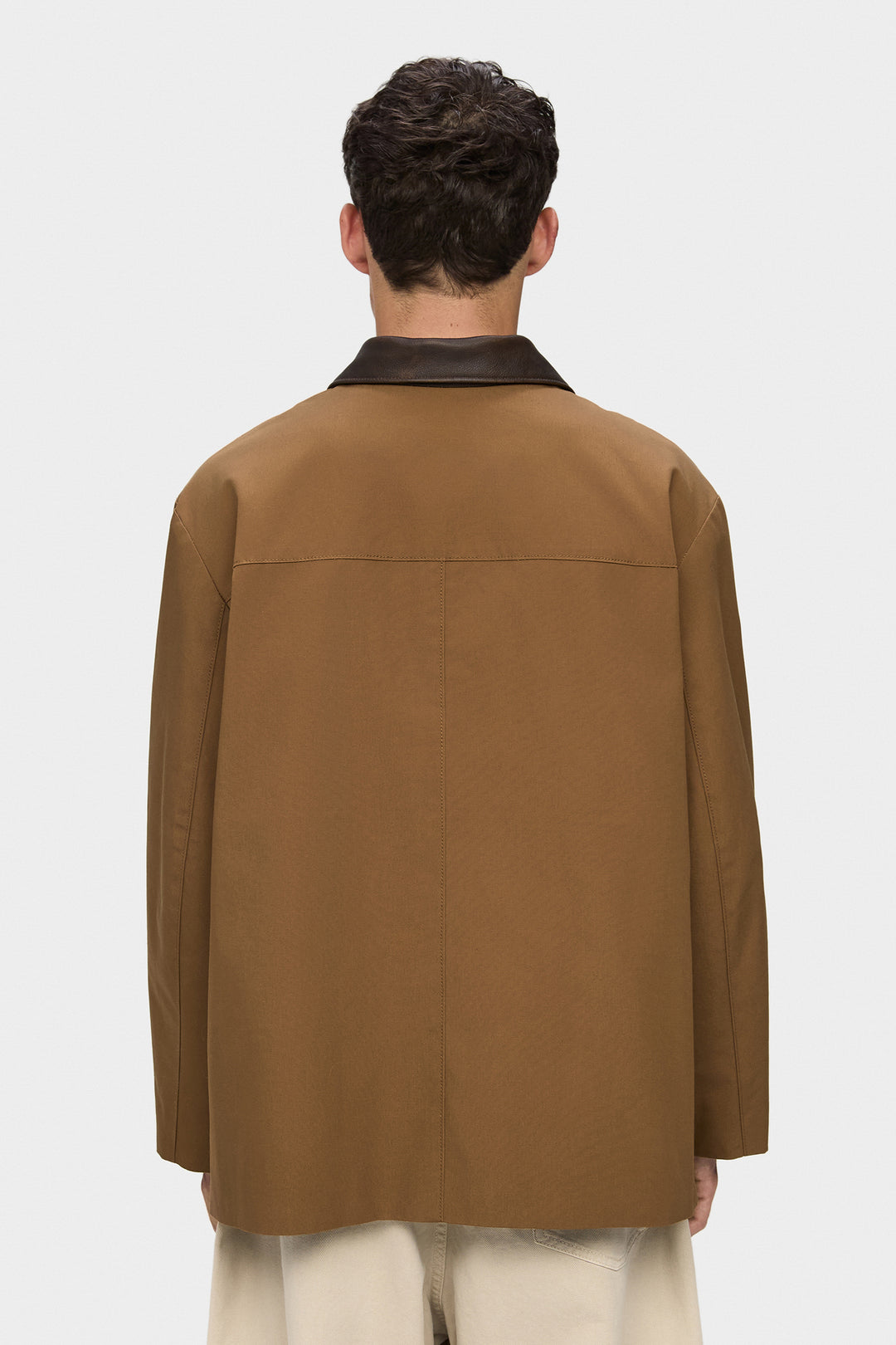 VINCENT CANVAS JACKET WITH 4 POCKETS IN BROWN