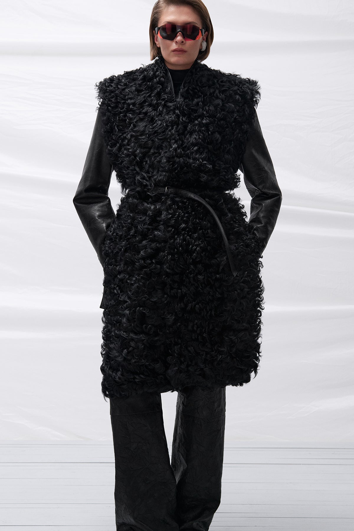 Ravel shearling scarf(W26.30.1)