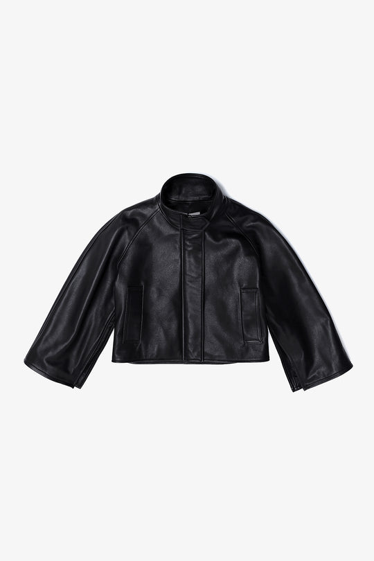 LEILIA TRANSFORMABLE LEATHER JACKET