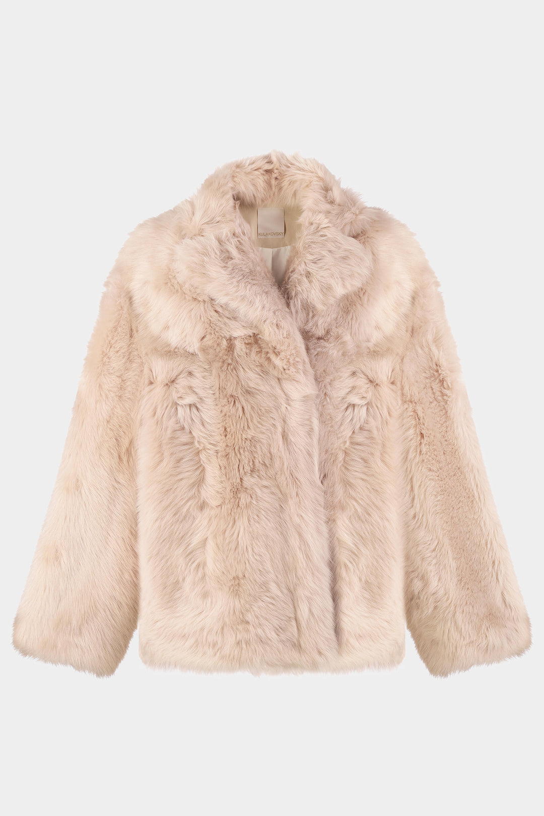 MARGOT SHORT SHEARLING COAT IN CHAMPAGNE BEIGE