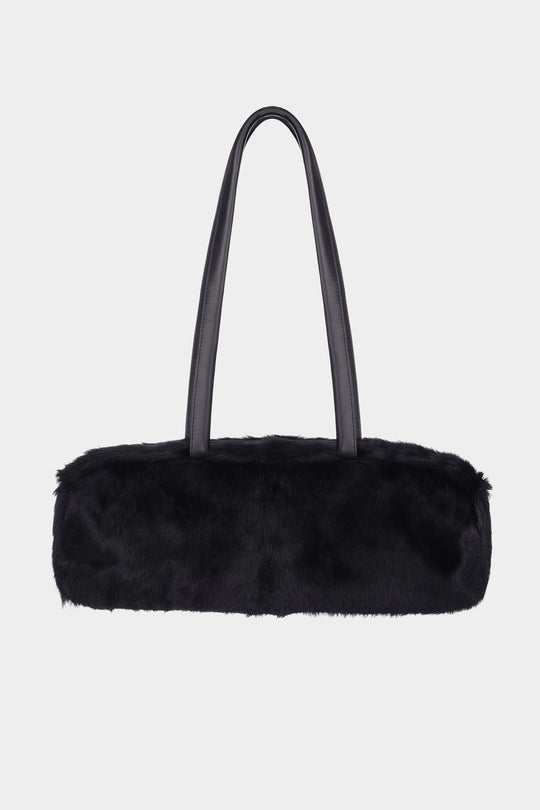 COLETTE SHEARLING BAG IN OBSIDIAN BLACK