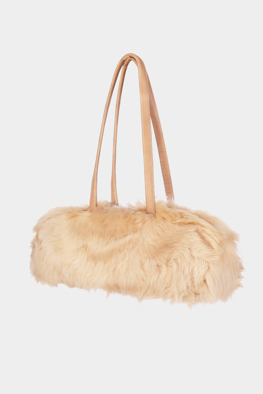 COLETTE SHEARLING BAG IN BEIGE